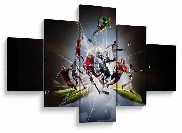 Obraz - Sportowcy (125x70 cm)