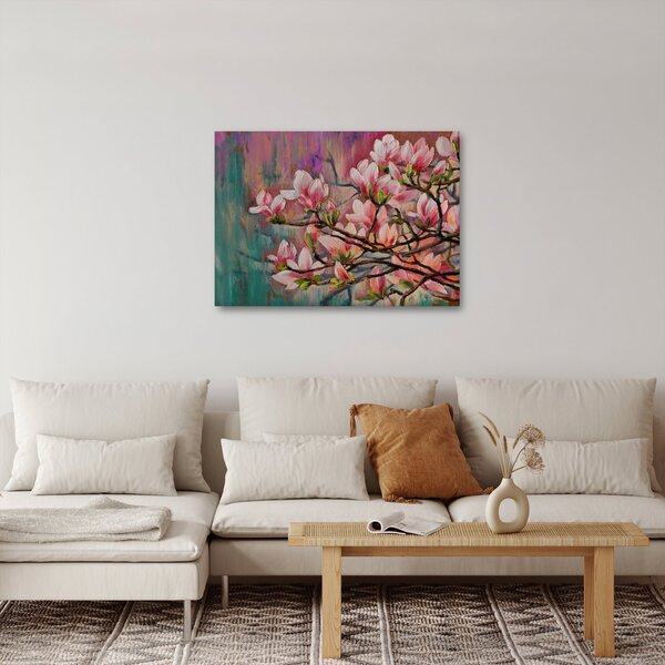 Obraz - Obraz olejny, Kwitnąca sakura (70x50 cm)