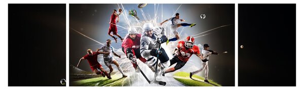Obraz - Sportowcy (170x50 cm)