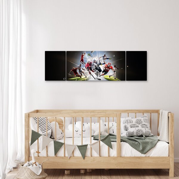 Obraz - Sportowcy (170x50 cm)