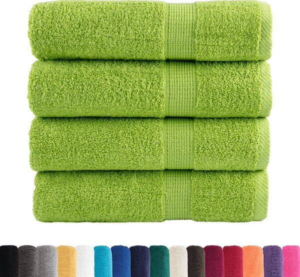 Ręczniki premium SOLUND, 4 szt., zielone, 70x140 cm, 600 g/cm²