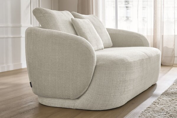 Sofa Finezal dwuosobowa - beżowy szenil Cremona 02