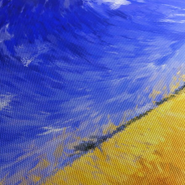 Obraz - Obraz olejny, Złote pole (170x50 cm)
