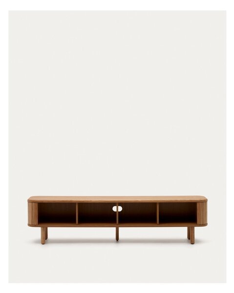 Szafka pod TV w dekorze jesionu w naturalnym kolorze 200x50x40 cm Mailen – Kave Home
