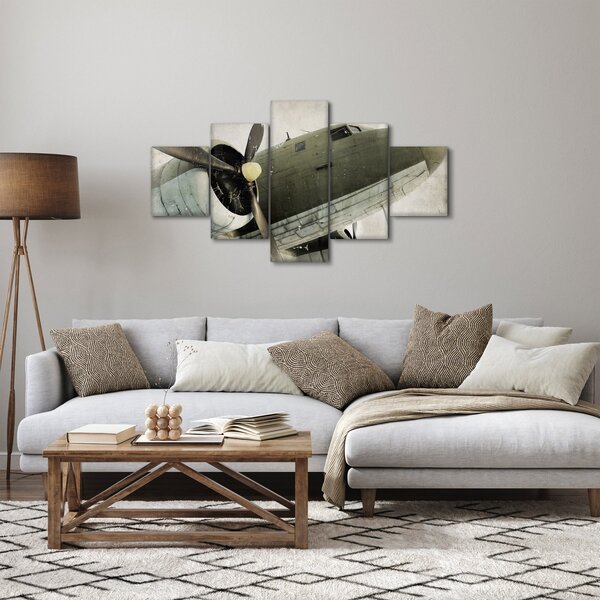 Obraz - Stary samolot śmigłowy (125x70 cm)