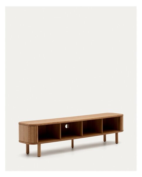 Szafka pod TV w dekorze jesionu w naturalnym kolorze 200x50x40 cm Mailen – Kave Home