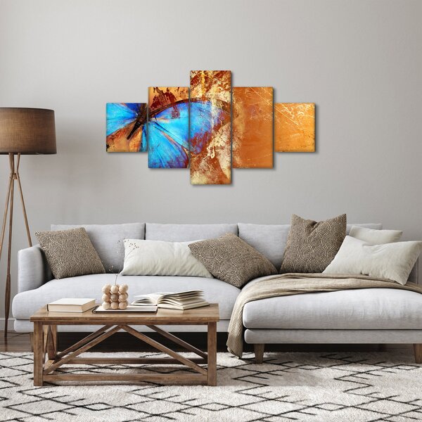 Obraz - Niebieski motyl (125x70 cm)