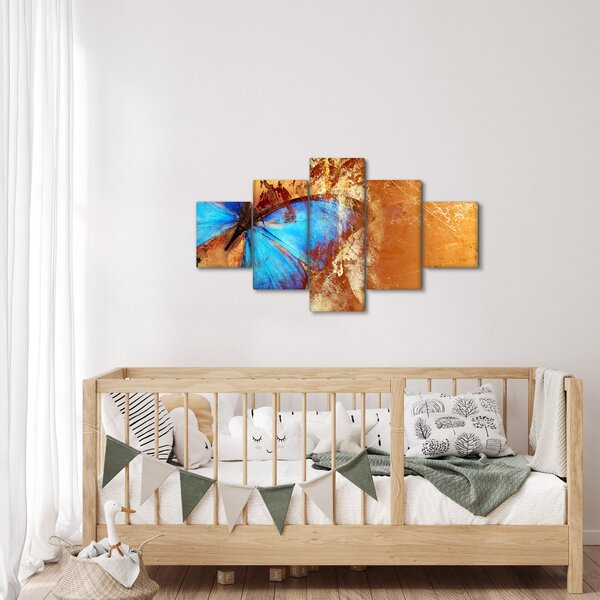 Obraz - Niebieski motyl (125x70 cm)