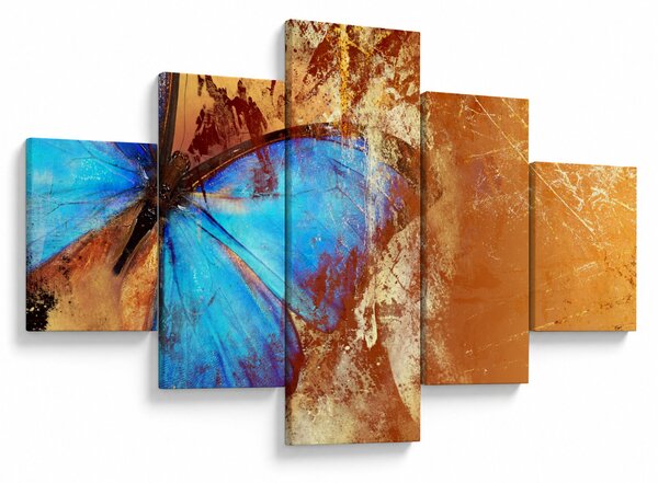 Obraz - Niebieski motyl (125x70 cm)