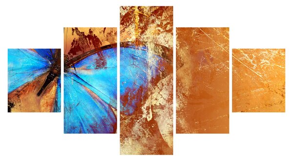 Obraz - Niebieski motyl (125x70 cm)
