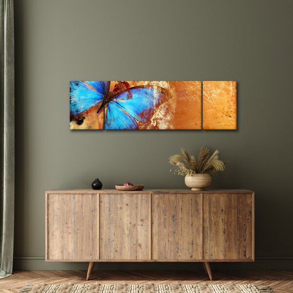 Obraz - Niebieski motyl (170x50 cm)