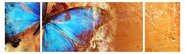 Obraz - Niebieski motyl (170x50 cm)