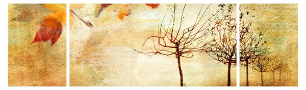 Obraz - Jesienny nastrój (170x50 cm)