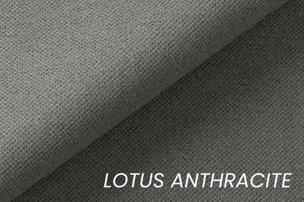 Narożnik Annabelle L z funkcją spania lewostronny - szara plecionka Lotus - Anthracite / nogi chrom