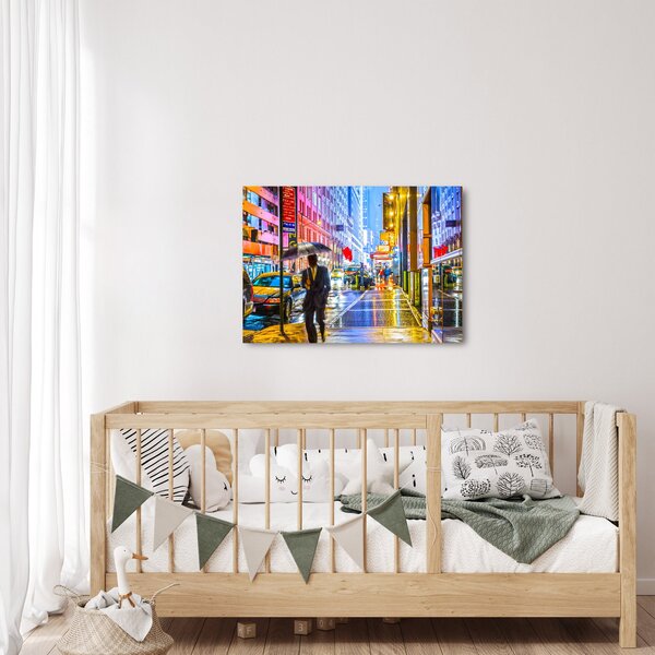 Obraz - Miasto w neonowym blasku (70x50 cm)
