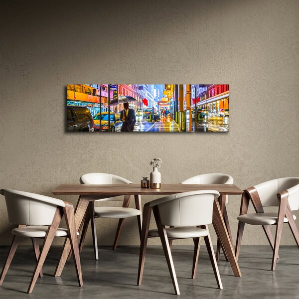 Obraz - Miasto w neonowym blasku (170x50 cm)