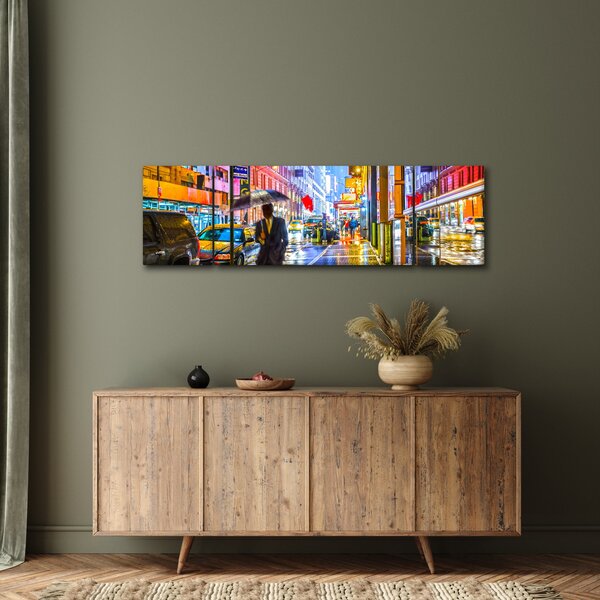 Obraz - Miasto w neonowym blasku (170x50 cm)