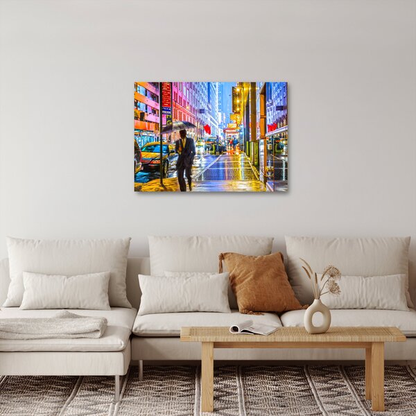 Obraz - Miasto w neonowym blasku (70x50 cm)
