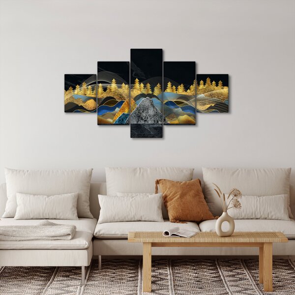 Obraz - Złote Góry (125x70 cm)