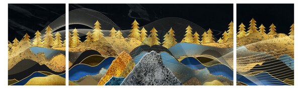 Obraz - Złote Góry (170x50 cm)