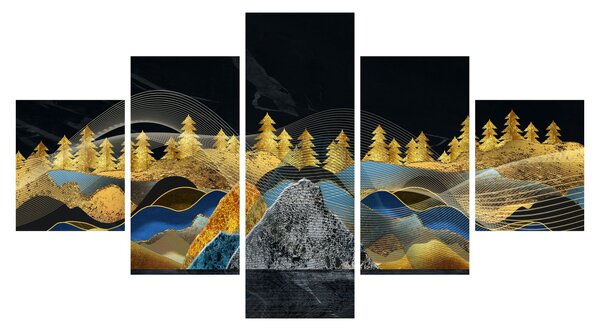 Obraz - Złote Góry (125x70 cm)