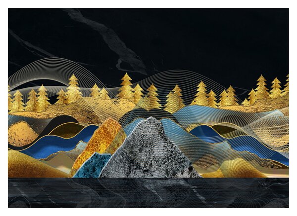 Obraz - Złote Góry (70x50 cm)