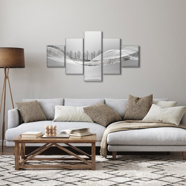 Obraz - Srebrny krajobraz (125x70 cm)