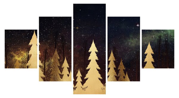 Obraz - Złota noc (125x70 cm)