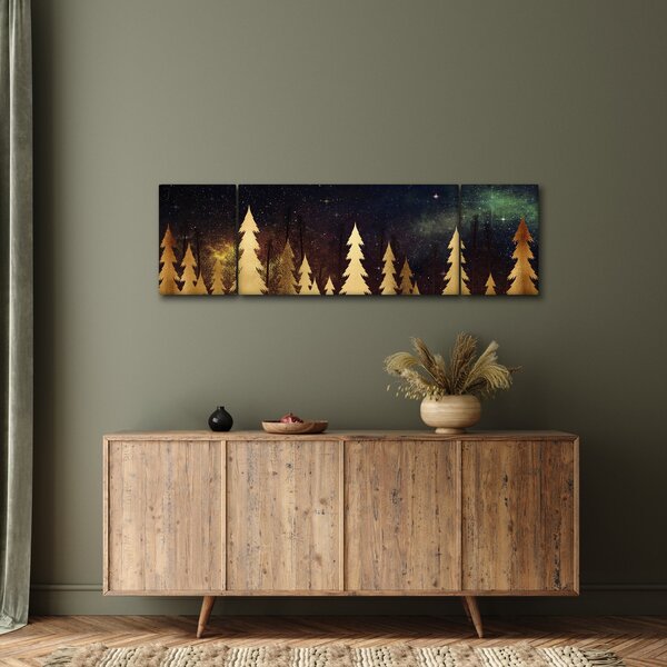 Obraz - Złota noc (170x50 cm)