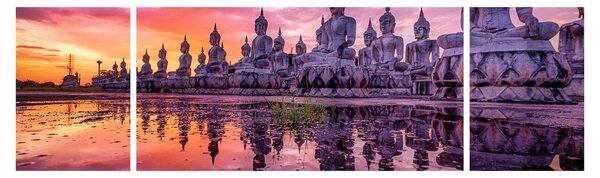 Obraz - Budda podczas zachodu słońca (170x50 cm)