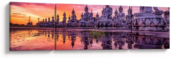 Obraz - Budda podczas zachodu słońca (170x50 cm)