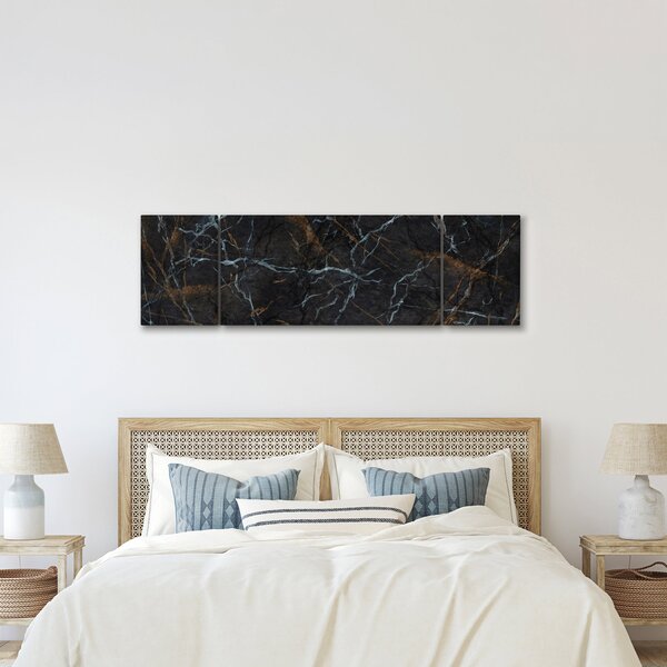 Obraz - Czarny marmur (170x50 cm)