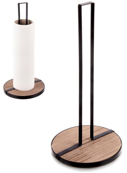 Stojak na ręcznik papierowy metalowy czarny LINE 32,5 cm