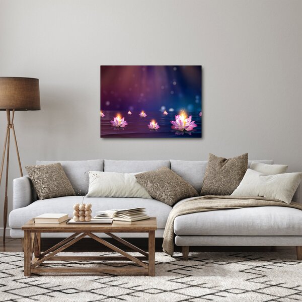 Obraz - Magiczne lilie wodne (70x50 cm)