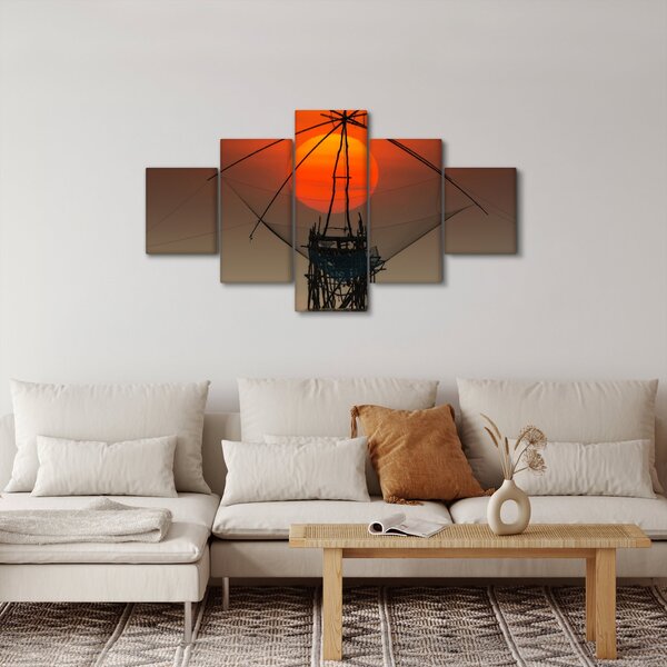 Obraz - Wschód słońca, jezioro Pakpra (125x70 cm)