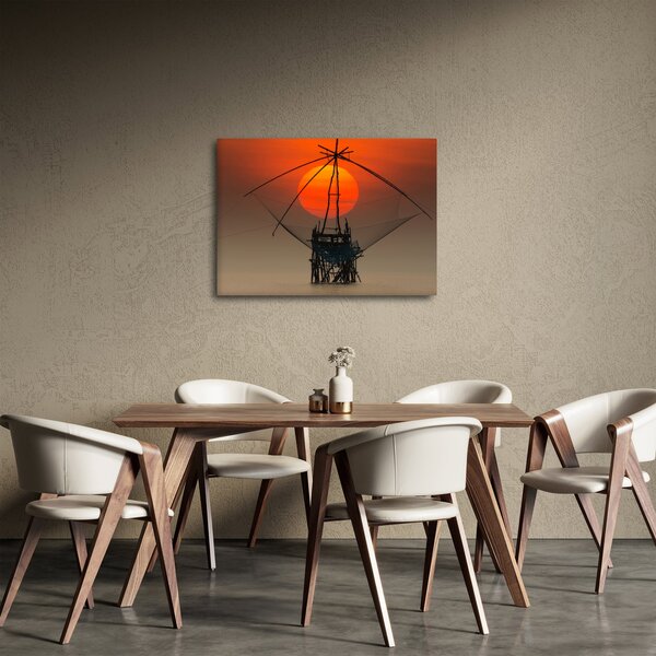 Obraz - Wschód słońca, jezioro Pakpra (70x50 cm)