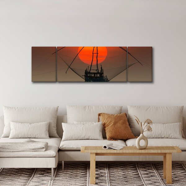 Obraz - Wschód słońca, jezioro Pakpra (170x50 cm)