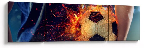 Obraz - Piłka w ogniu (170x50 cm)