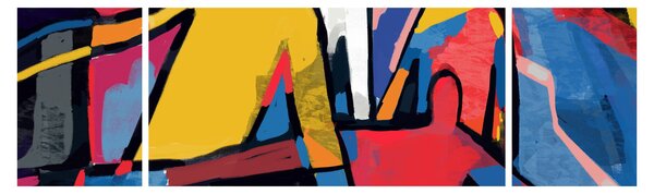 Obraz - Abstrakcja mężczyzn (170x50 cm)