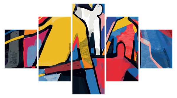 Obraz - Abstrakcja mężczyzn (125x70 cm)