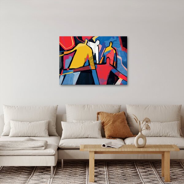 Obraz - Abstrakcja mężczyzn (70x50 cm)
