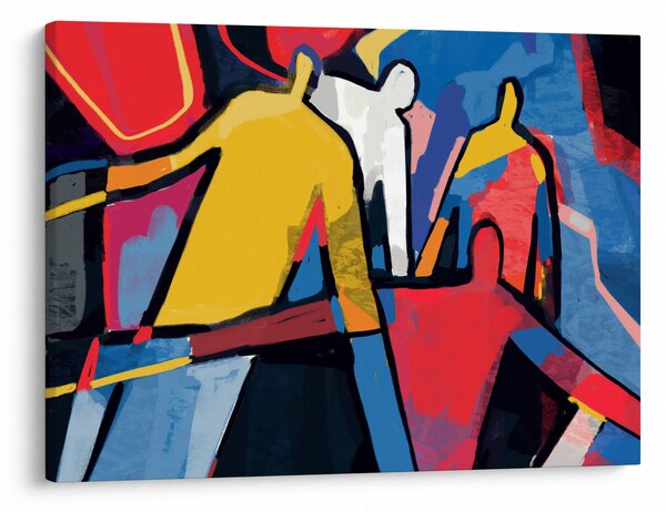 Obraz - Abstrakcja mężczyzn (70x50 cm)
