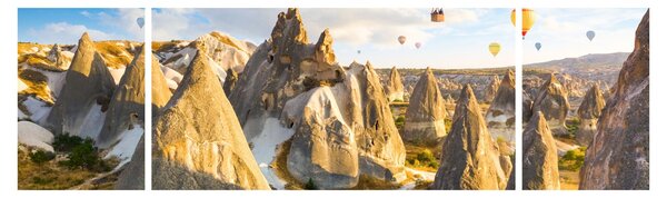 Obraz - Balony na ogrzane powietrze (170x50 cm)