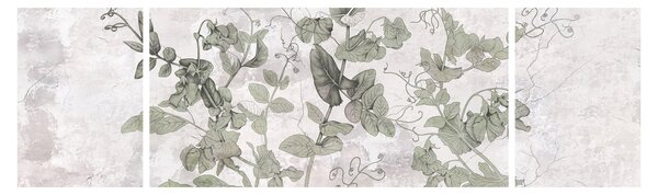 Obraz - Rośliny w gipsie (170x50 cm)
