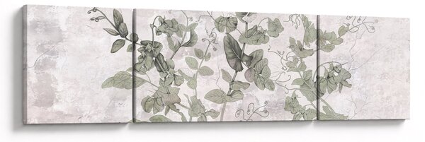 Obraz - Rośliny w gipsie (170x50 cm)