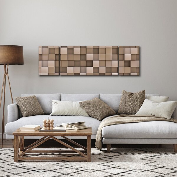 Obraz - Beżowe kostki (170x50 cm)