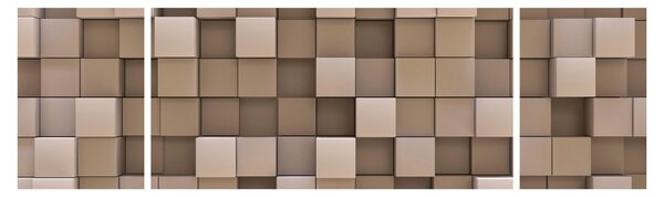 Obraz - Beżowe kostki (170x50 cm)