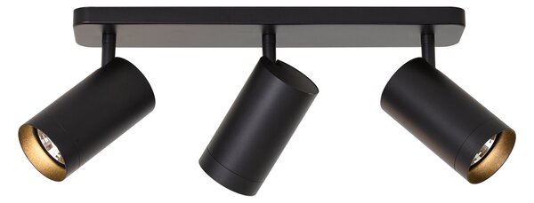 Nowoczesna lampa sufitowa czarna 3-punktowa GU10 70mm - Jeana Luxe