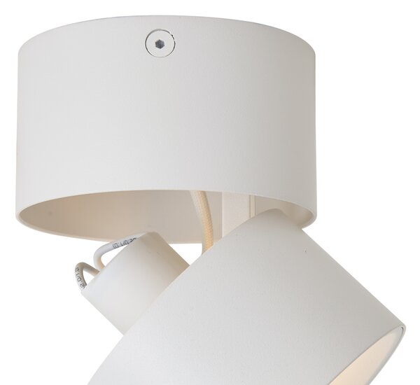 Nowoczesny reflektor natynkowy biały GU10 50mm uchylny - Echo
