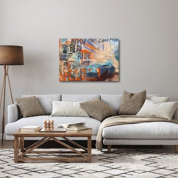 Obraz - Urodzony by jeździć (70x50 cm)